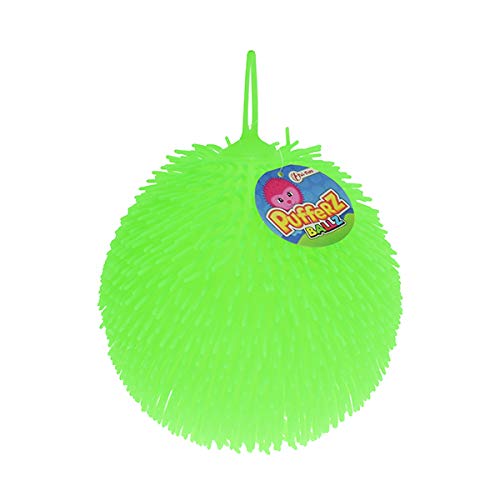 Toi-Toys Puffer Ball in Grün- Anti-Stressball - Squish Ball mit Fransen - Puffer-Ball - Knetball - ca. 23 cm Cover