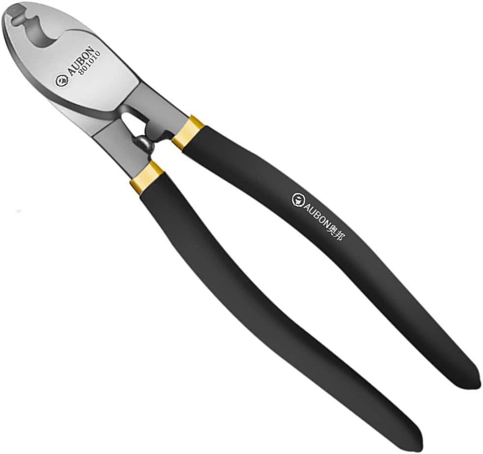 8 in Wire Cable Cutters, Hand Tools Wire Cable Cutting Tools High Leverage Hardness Cable Shears, High-Carbon Steel Material Pliers, Excellent Bolt Cutters, Wire Cable Strippers NOT for Bike Cable