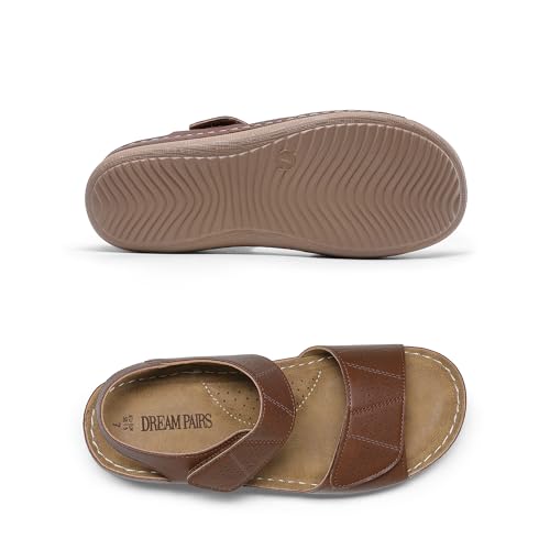 Image of DREAM PAIRS Women's Comfortable Dressy Flats Sandals Open Toe One Band Casual Walking Sandals for Summer