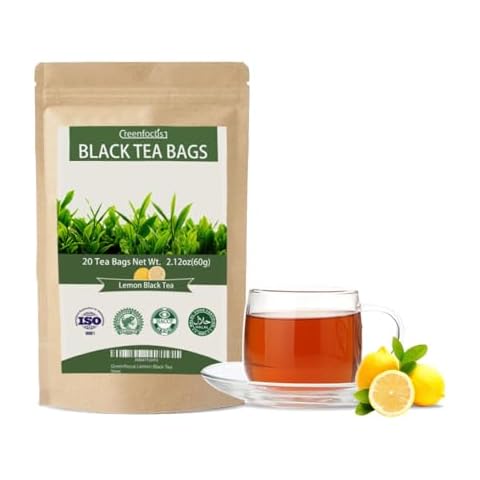 20 Tea Bags Lemon Tea Black Tea Flavored Organic Tea, Fruit Medley Black Tea, All Natural, Gift Box Set for Tea Lovers Cover