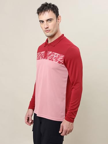Image of TECHNOSPORT Men's 100% Polyester Slim Fit T-Shirt - (P710 P ) Pack of 1