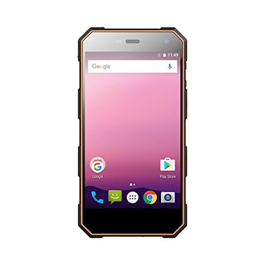 Telefono Impermeabile Rugged Smartphone Sbloccato, IP68 5.0 Pollici FHD Android 7.0 4G Dual Sim 3G RAM 32G ROM 5.0MP + 8.0MP Doppia Fotocamera per Escursioni all'aperto Nomu S10 Pro (Arancione)
