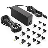 KAQIAR 90W Universal AC Adapter Laptop Charger Compatible with Dell HP Acer Asus Lenovo IBM Toshiba Samsung Sony Fujitsu Gateway Notebook Ultrabook Chromebook Power Cord with 16 Tips