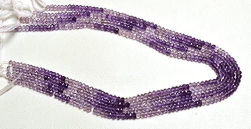 Améthyste naturelle pour bracelet fin en perles rondelles 4mm