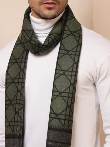 Image of Ravaiyaa - Attitude is everything Men's Reversible Stripe Pattern Winter Wool Scarf, Muffler 72 inchx12 inch Inch