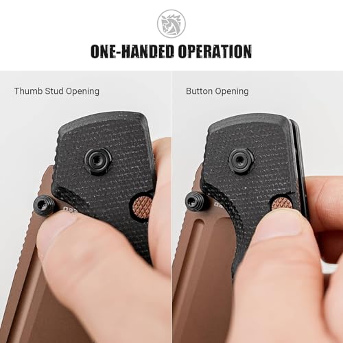 Image of Vosteed Raccoon2.0 EDC Pocket Knife - 3.25 inch 14C28N Copper Dune Blade, Modified Sheepsfoot - Top Liner Lock, Black Micarta Handle - Camping Hiking Knives - A2928