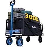 Outisan 電動キャリーワゴン キャリーカート 大容量300L 耐荷重150kg 折りたたみ式 バッテリー付 防水 大型タイヤ 大容量 135Wh 長距離航続 スマート変速 軽量 キャンプ 防災 引っ越し 機材運搬 アウトドア BBQ 運動会 海釣り 家庭用 非常用 PSE認証 アウトドアワゴン e-Wagon Air ブラック