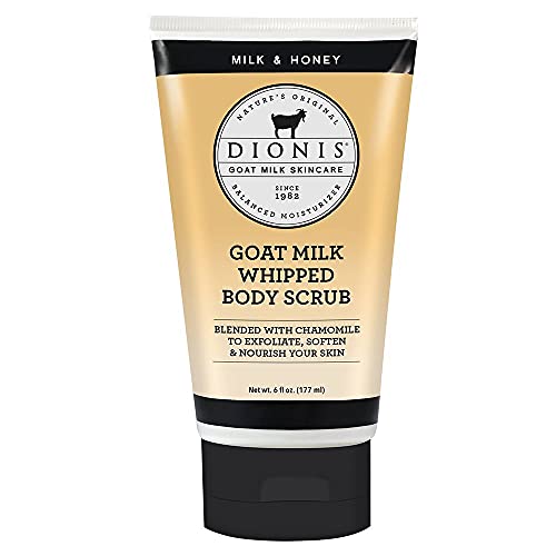 Dionis - Goat Milk Skincare Milk & Honey Scented Whipped Body Scrub (6 oz) - Made in the USA - Cruelty-free and Paraben-free Dionis - Goat Milk Skincare Milk & Honey Scented Whipped Body Scrub (6 oz) - Made in the USA - Cruelty-free and Paraben-free