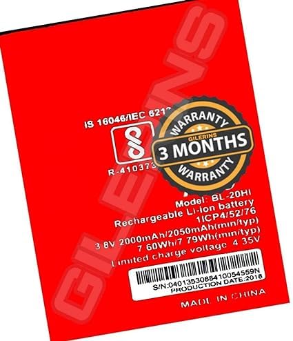 Image of Original BL-20HI Battery for itel-A23 Battery with 3 Month Warranty****(N00245)