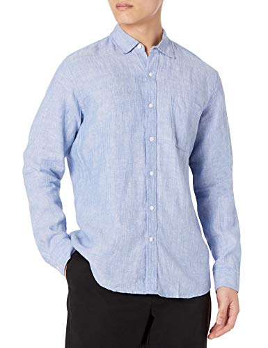 Amazon Essentials Men's Regular-Fit Long-Sleeve Linen Shirt