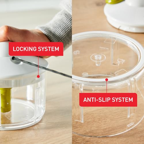 Tefal Hachoir manuel 5 secondes 500 ml Système de coupe breveté Lames en acier inoxydable Fermeture sécurisée Poignée ergonomique Cuisine rapide et facile K1330404 - vue 4