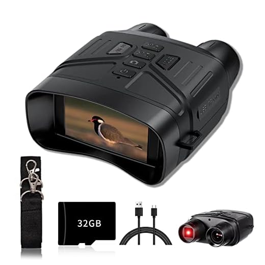 Night Vision Binoculars - 4K Digital Night Vision Goggles for Adults, 3'' Digital Infrared Night Vision Support Photo and Video Storage with 32GB Memory Card & Rechargeable Lithium Battery