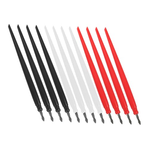 Operitacx 12 Piezas cepillo rascador herramientas para rayar hierro rascadores de bricolaje bolígrafos para rascar bolígrafos de papel rascador lápiz óptico palos de hierro páginas