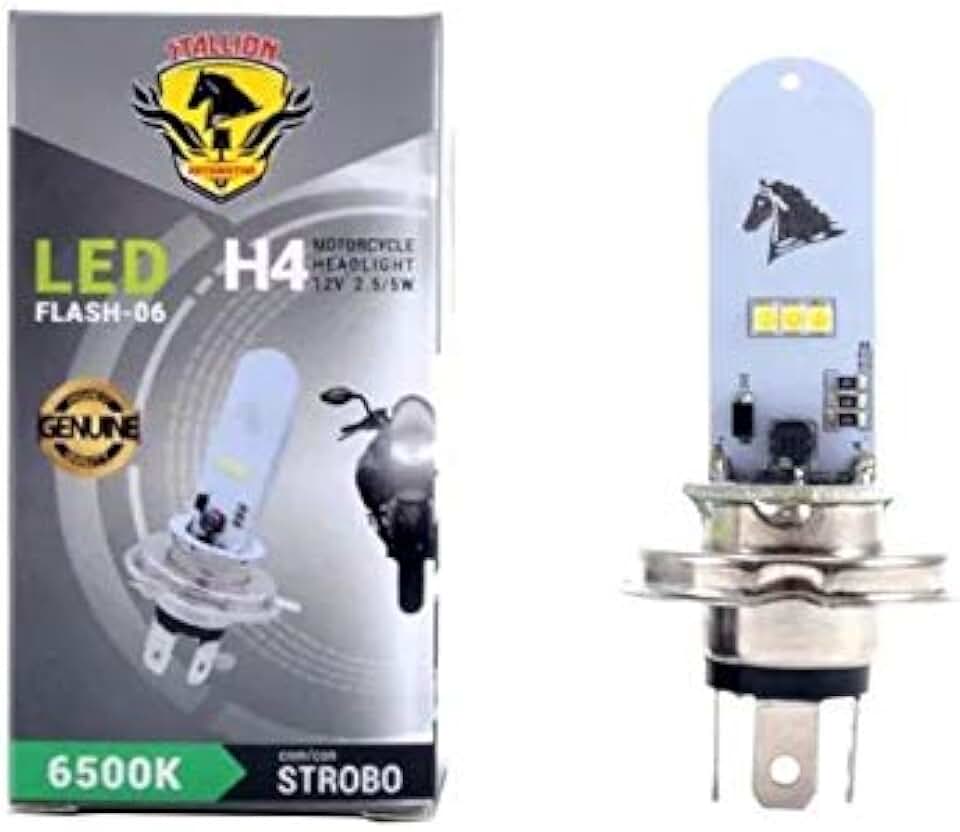 Lampada Carro/Moto Farol Super Ledh4 6500k Xenon Strobo