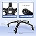 Frassie 28 Inch Office Gaming Chair Metal Base Set Replacement Part, Wide Chair Legs with Bottom Plate Stand Cylinder, 5 Wheels with Brake