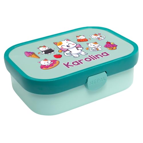 Ferocity Scatola per pranzo Contenitore per alimenti in plastica Scatola Box Portamerenda Kitties [087]