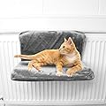 ALBERT AUSTIN Cat Beds For Indoor Cats Hanging | Luxury Cat Radiator Bed | Warm Cat Bed Fleece | Cat Radiator Bed Keeps Cat Warm | Radiator Cat Bed Easy To Install Grey