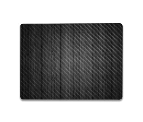 Image of MightySkins Carbon Fiber Skin Compatible with Microsoft Surface Laptop Go 3 (2023) Full Wrap Kit - Black Wood | Protective, Durable Textured Carbon Fiber Finish | Made in The USA