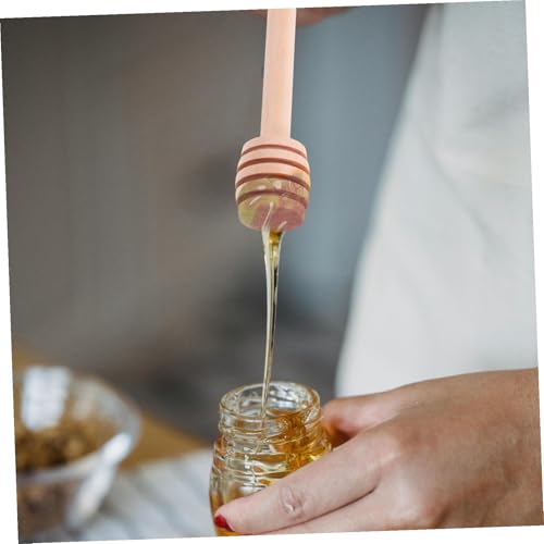 Cucharas de madera pequeñas GALPADA con ranuras antigoteo para jarabe y miel 6