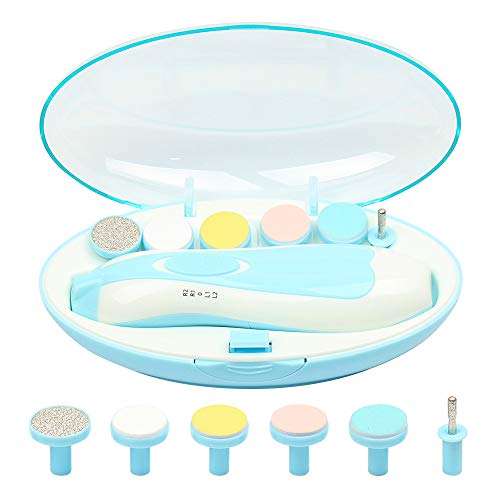 Lima De Uñas Del Bebé, Eléctrico Profesional Manicura y Pedicura LED 6 IN 1 Nail Drill File Cuidado, Pulido y Recorte para Bebé y Adulto, Niños Recién Nacidos