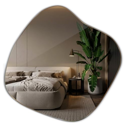 Tulup Spiegel Asymmetrisch 67,6x67 cm für Schlafzimmer Esszimmer Flur...
