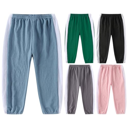 Boys Girls Baggy Joggers Side Stripe Track Pants Wide Leg Sweatpants Loose 𝐋ounge Thin Trousers Kids Athletic Jogger Pants