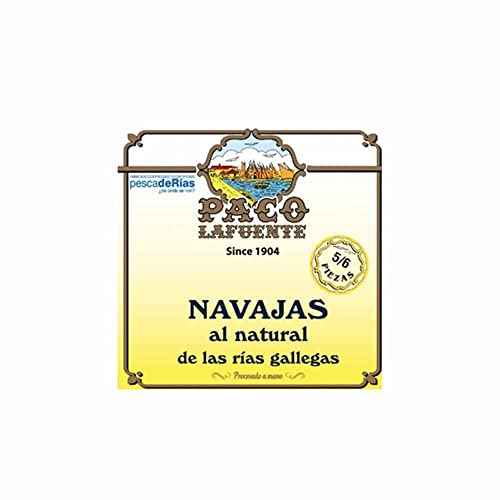 PACO LAFUENTE Navajas al natural de las Rías Gallegas 5/6 piezas 115 gramos Paco Lafuente