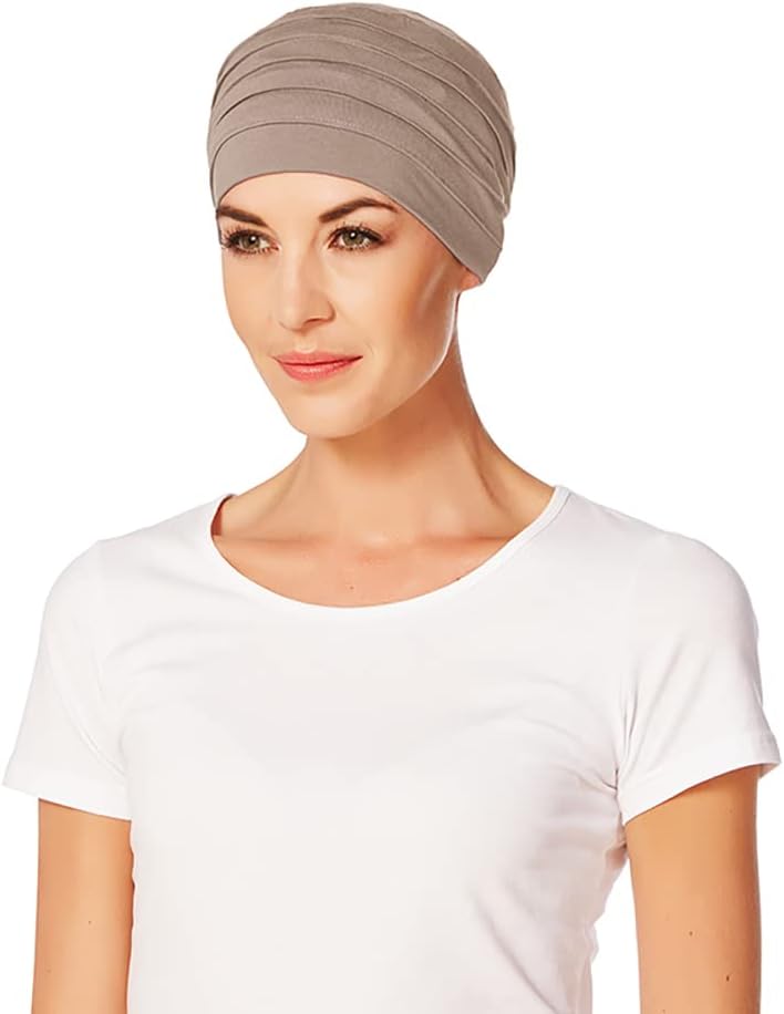Christine Headwear Yoga Uni Bamboo TurbanHeadwear Women Taupe One Size