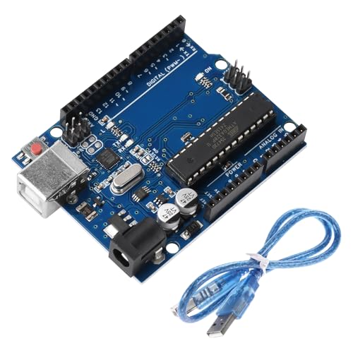 Heemol für UNO R3 Mikrocontroller Board mit ATmega6U2 Chip mit USB-Kabel Entwicklungsboard Kompatibel mit Arduino IDE für Breadboard Projekte und Starter Kits