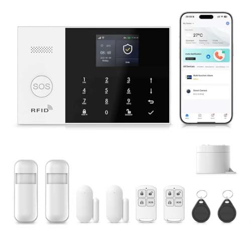 Home Security Alarm System 10Pcs WiFi/4G with App Alerts