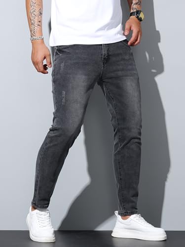 Mens Womens Lightweight Slim Fit Stretch Ripped Jeans Summer Spring Distressed Destroyed Denim Pan Skinny Jeans4