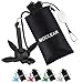 Moclear Kayak Anchor Kit, 1.5 lb Compact Folding Grapnel Anchor for Kayaks, Canoes, SUPs, Jet Skis, Small Boats - Lightweight Portable Marine Boat Anchor with Rust-Resistant Design (Black)