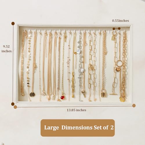 Image of Large Velvet Jewelry Tray Display Drawer Inserts 2 Pack