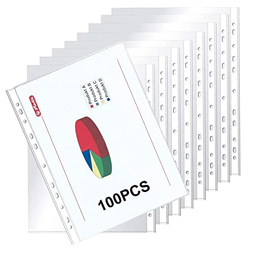 Fundas De Plastico A4 100 Pcs Documentos Cubiertas Plastico Bolsillo A4 Documentos Documentos Protectoras Transparentes Sobres Para Documentos Para Documentos De Fotos De Tarjetas Postales