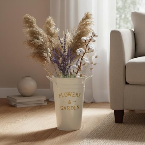 Jarrón de metal irrompible de 25 cm para evitar caídas de flores 4