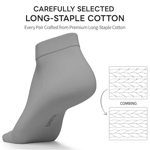 Mens Ankle Socks, 8 Pairs Premium Cotton Non Slip Short Casual Low Cut Socks3