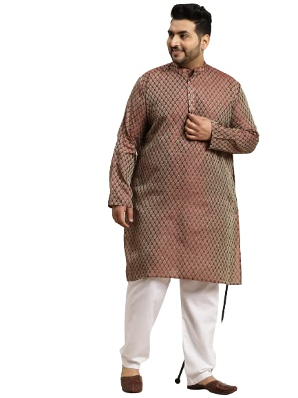 Image of SOJANYA (Since 1958, Men's Silk Blend Grey Kurta Pyjama & Silk Blend Jacket Combo