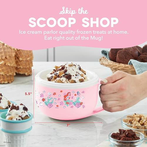 Image of Disney | Dash Princess My Mug Ice Cream Maker - Electric Countertop Soft Serve Ice Cream Machine, Single Serve Half-Pint Princess Mug with Ingredient Chute & Recipe Guide