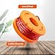 Rasentrimmer Spule Für Rasentrimmer, Trimmer Fadenspule Für Rasentrimmer,Trimmer Spulenmodell WA0010 WA0004 WA0004.1, Ø 1,65mm, 3m Länge (12 Ersatzspulen + 3 Kappe WA6531)