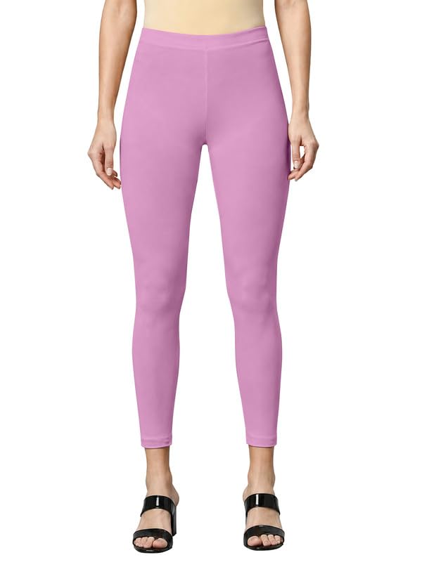 Image of TRENDMALLS Women's Microfiber Elastane Stretch Soft Cropped Leggings with Ultrasoft Waistband for Women