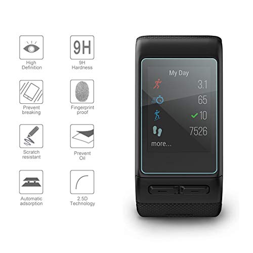 Diruite 4-Pack For Garmin Vivoactive Hr Screen Protector Tempered Glass For Vivoactive Hr [2.5D 9H Hardness] [Anti-Scratch] [Bubble-Free] #TOP2