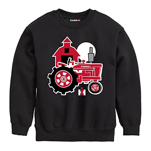 Country Casuals Farmall - Tractor And Barn - Toddler Crewneck Fleece Sweatshirt