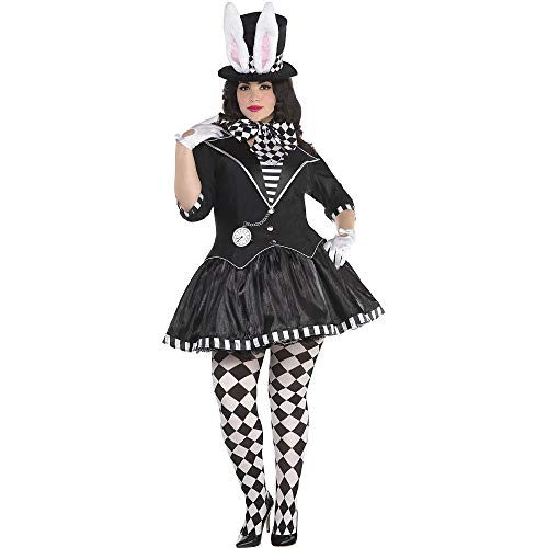 Amscan 847840 Adult Dark Mad Hatter Costume, Plus XXL Size