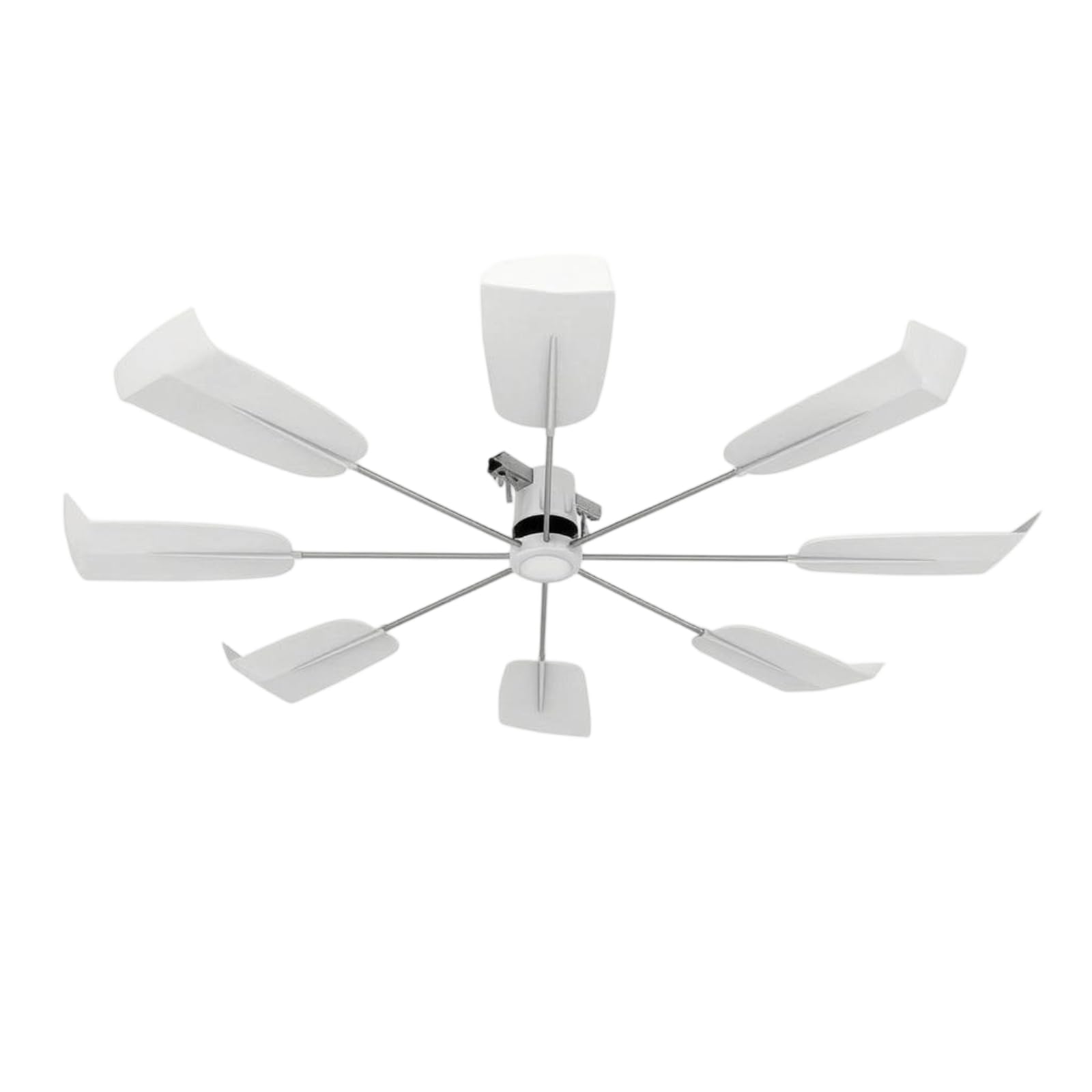 Multiple Blades Cassette Air Conditioning Vent Deflector Fan-Like Frame Cassette Air Conditioning Deflector Left-Right Hook Adjust Air Movement Guide, White Fan Blade | Home & Garden-image-10