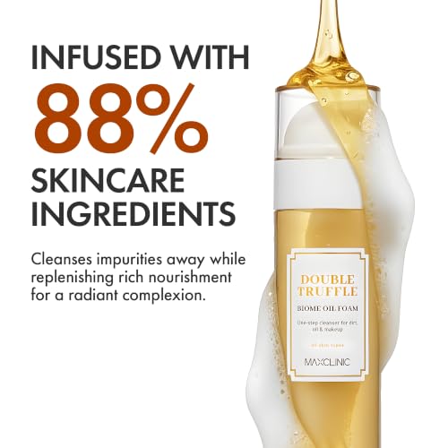 Image of MAXCLINIC Double Truffle Biome Oil Foam - Hydrating Facial Cleanser with 88% Skincare Formula for Dirt Oil & Makeup Buildup - Gentle Foaming Face Wash for All Skin Types - Korean Skin Care 3.72 fl oz