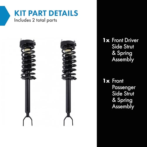 Image of TRQ Front Strut and Spring Assembly Set Loaded | For 06-09 Mercedes Benz E350 RWD 07-11 CLS550 06 CLS500 Without AirMatic Suspension Models