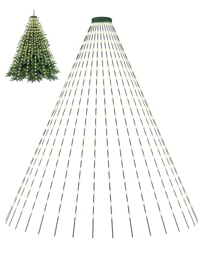 Lichterkette Weihnachtsbaum, 2m Christbaumbeleuchtung mit Ring, 16...