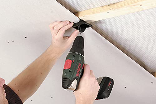 Plaques de plâtre bien alignées dans votre salon avec le kit de fixation wolfcraft 4040000 - 3