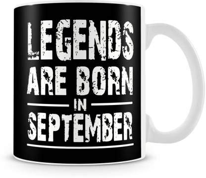 Brand BiharLegends Born in September Coffee Bone China Mug (330 ml, White)
