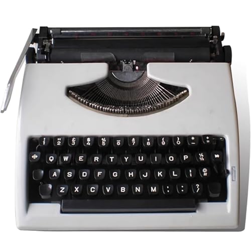 Vintage Manual Typewriter with Carry Case - Portable Writing Machine for Clear Handwriting, Includes Ink Ribbon | Retro Mechanical Typewriter for Letters & Creative Writing